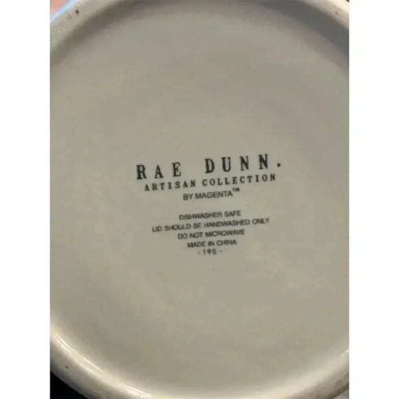 Rae Dunn "Bloom" White Ceramic Canister Jar 9.5" Tall Whimsical Decor - Picture 3 of 7